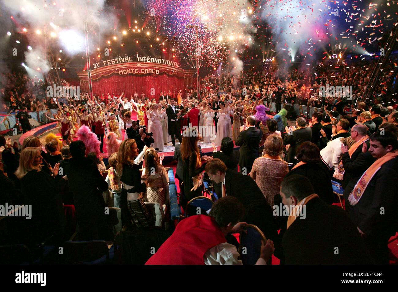 Atmosphäre während der Abschlussfeier des 31. Circus Festivals Monte Carlo, in Monaco am 23. Januar 2007. Foto von POOL/ABACAPRESS.COM Stockfoto