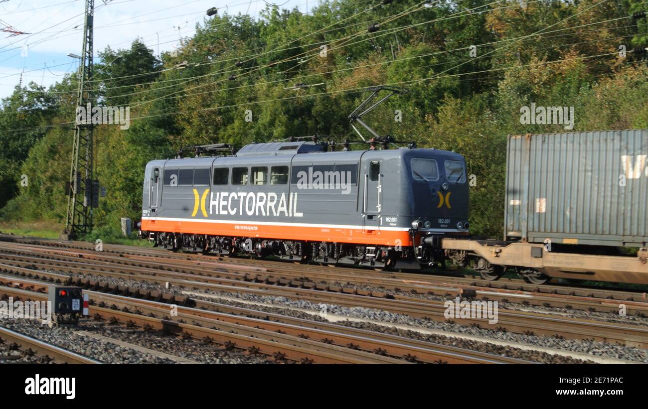 Hector Rail Baureihe 162 001 Schwerlastlokomotive in Köln-Gremberg, Deutschland, Europa. Stockfoto