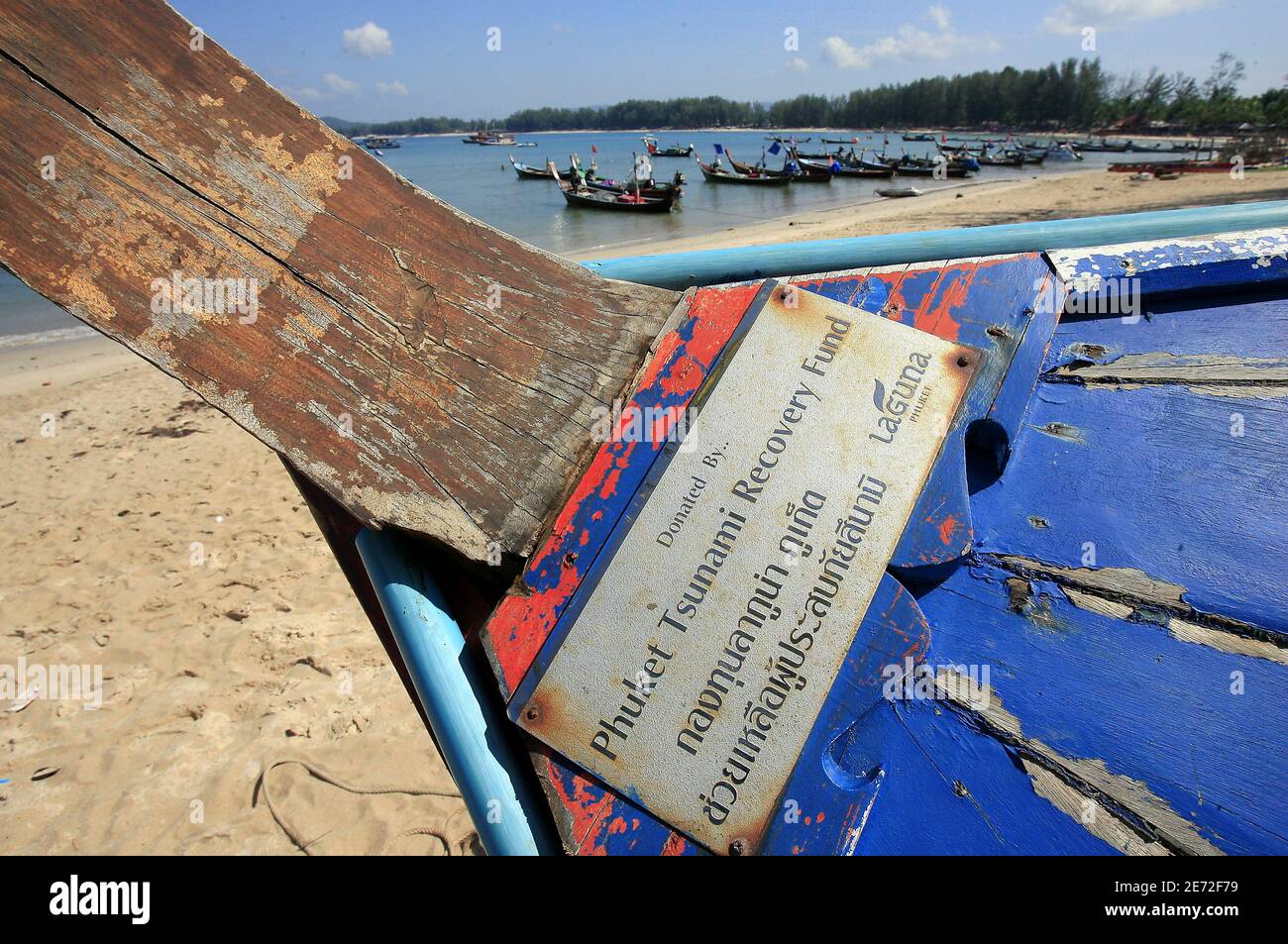 Ein kleines Dorf, das durch den Tsunami zerstört wurde, Phang Nga, Thailand, im Januar 2007. Zwei Jahre seit dem Tsunami im Indischen Ozean mehr als 300,000 Menschen getötet haben, werden Leben und Tourismus allmählich wieder aufgenommen. Foto von Patrick Durand/ABACAPRESS.COM Stockfoto