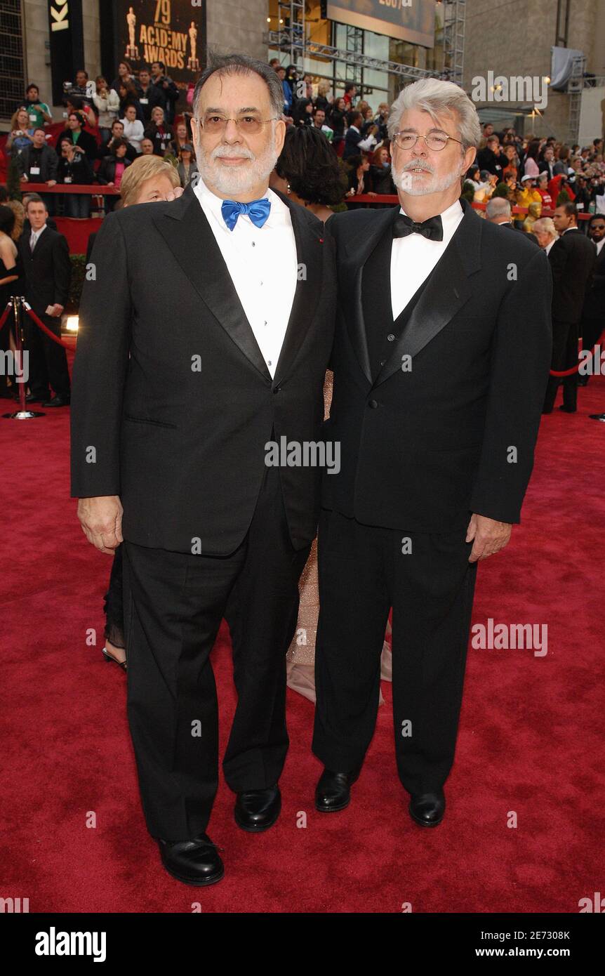 Francis Ford Coppola und George Lucas bei der 79. Academy Awards am 25. Februar 2007 im Kodak Theater am Hollywood Boulevard in Los Angeles, CA, USA. Foto von Hahn-Khayat-Douliery/ABACAPRESS.COM Stockfoto