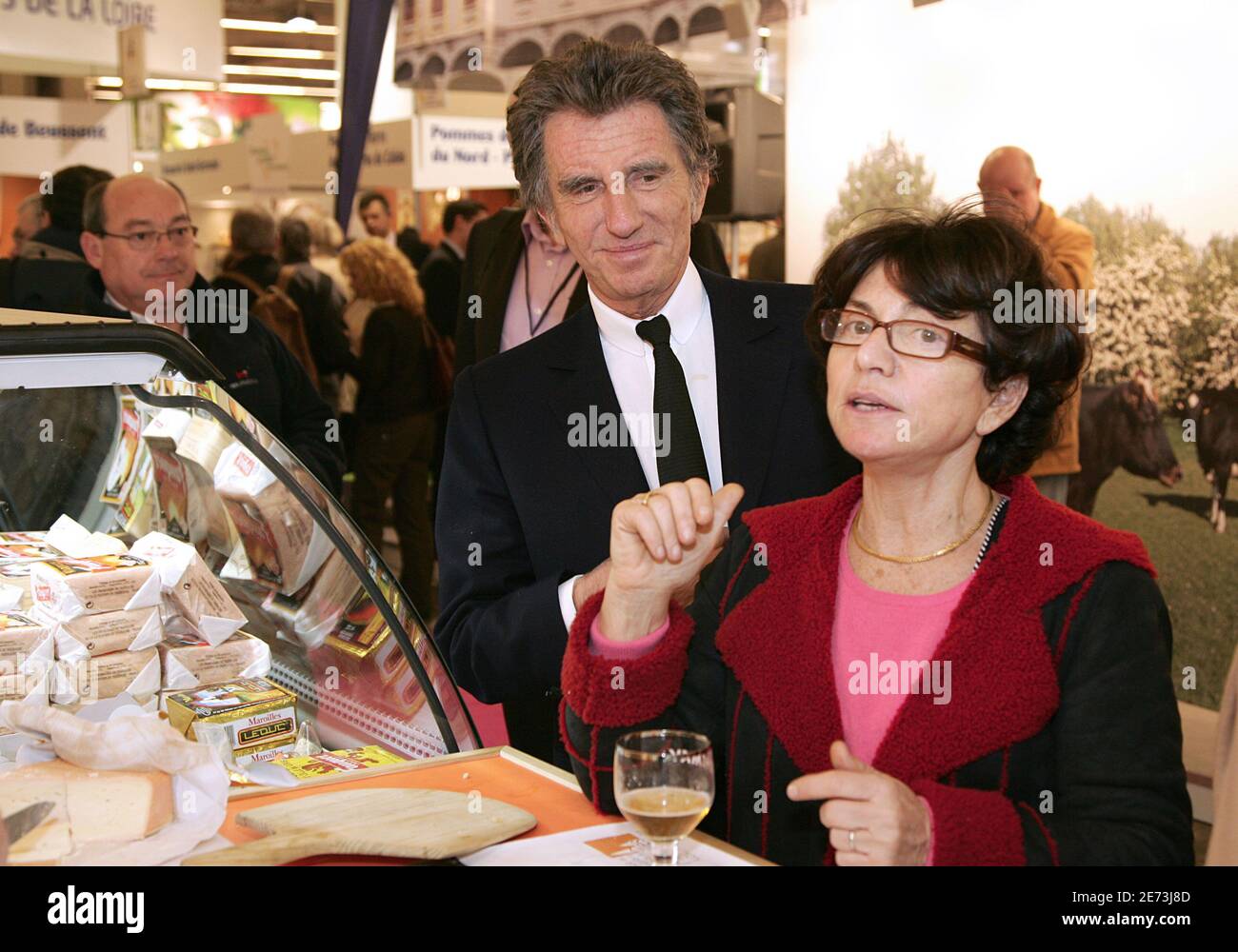 Jack lang und seine Frau besuchen am 8. März 2007 die Internationale Landwirtschaftsmesse in Paris, Frankreich. Foto von Edouard Bernaux/ABACAPRESS.COM Stockfoto