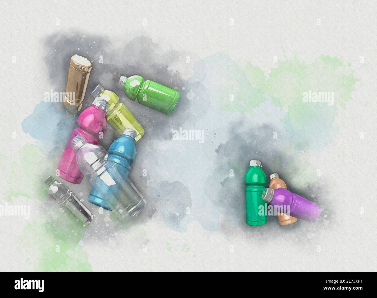 Plastikflaschen, Abbildung Stockfoto