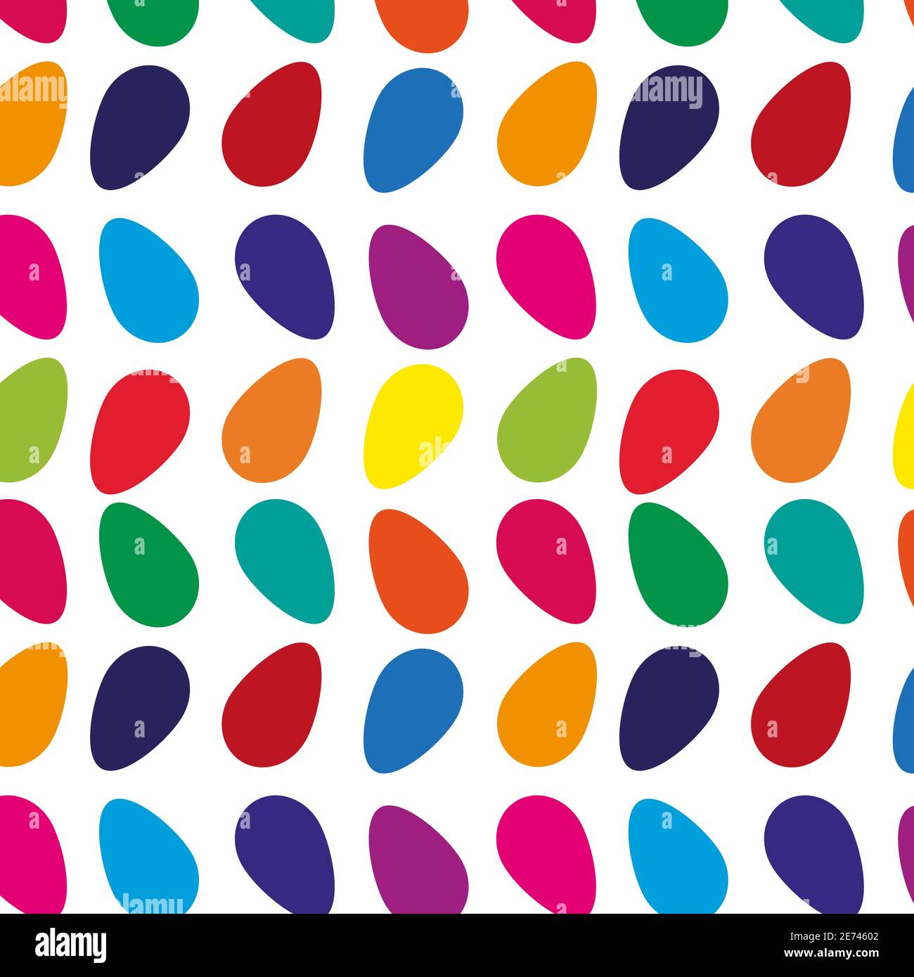 Ostereier nahtloses Muster. Farbenfrohe Vektorgrafik für Urlaubshintergrund. Stock Vektor