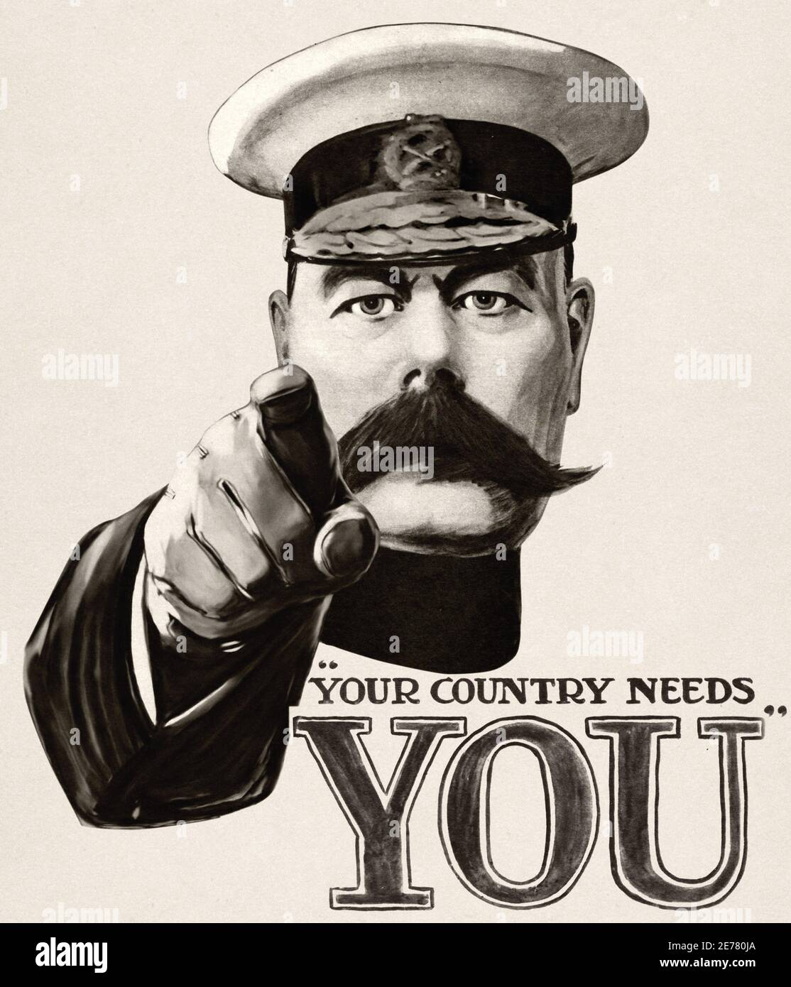 Britons UK Klassiker vintage Kitchener will Sie ikonischen Großen Krieg Poster zur Rekrutierung Stockfoto