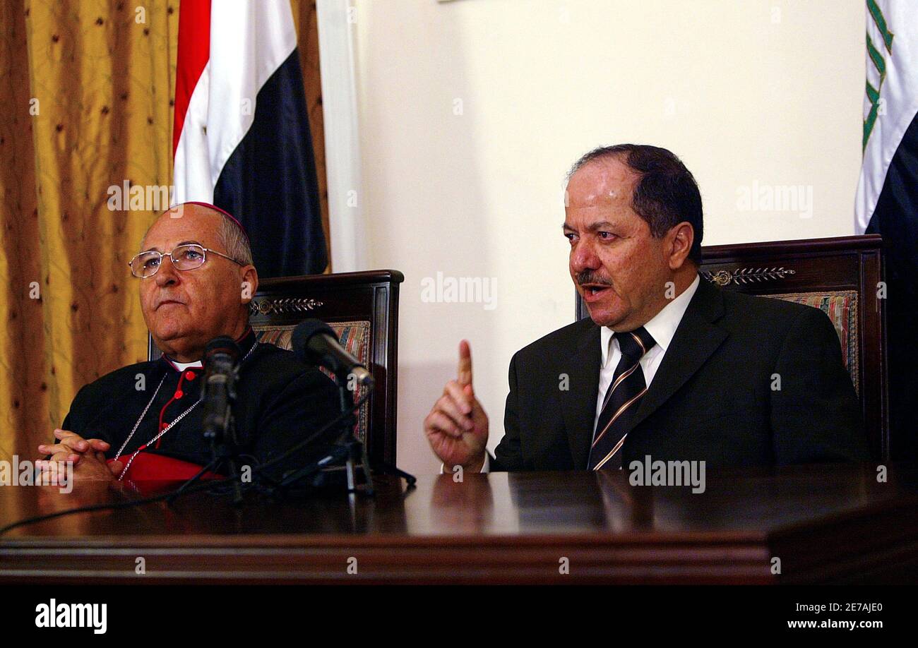 Massoud Barzani President Iraqi Kurdistan Stockfotos Und Bilder Kaufen Alamy