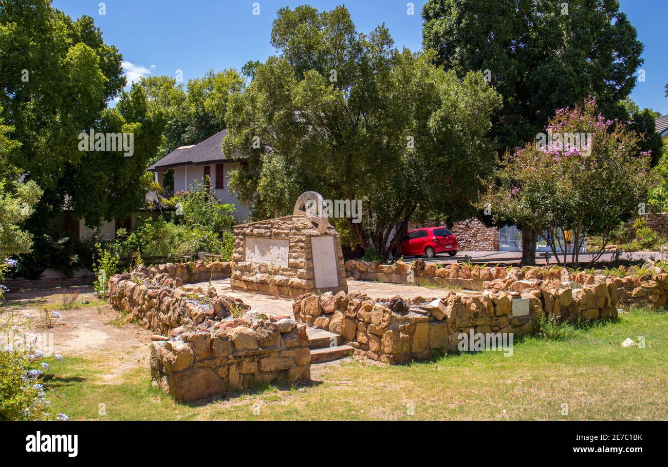 Clanwilliam, Südafrika - das Sarel Cilliers Memorial in der kleinen westlichen Kapstadt Stockfoto