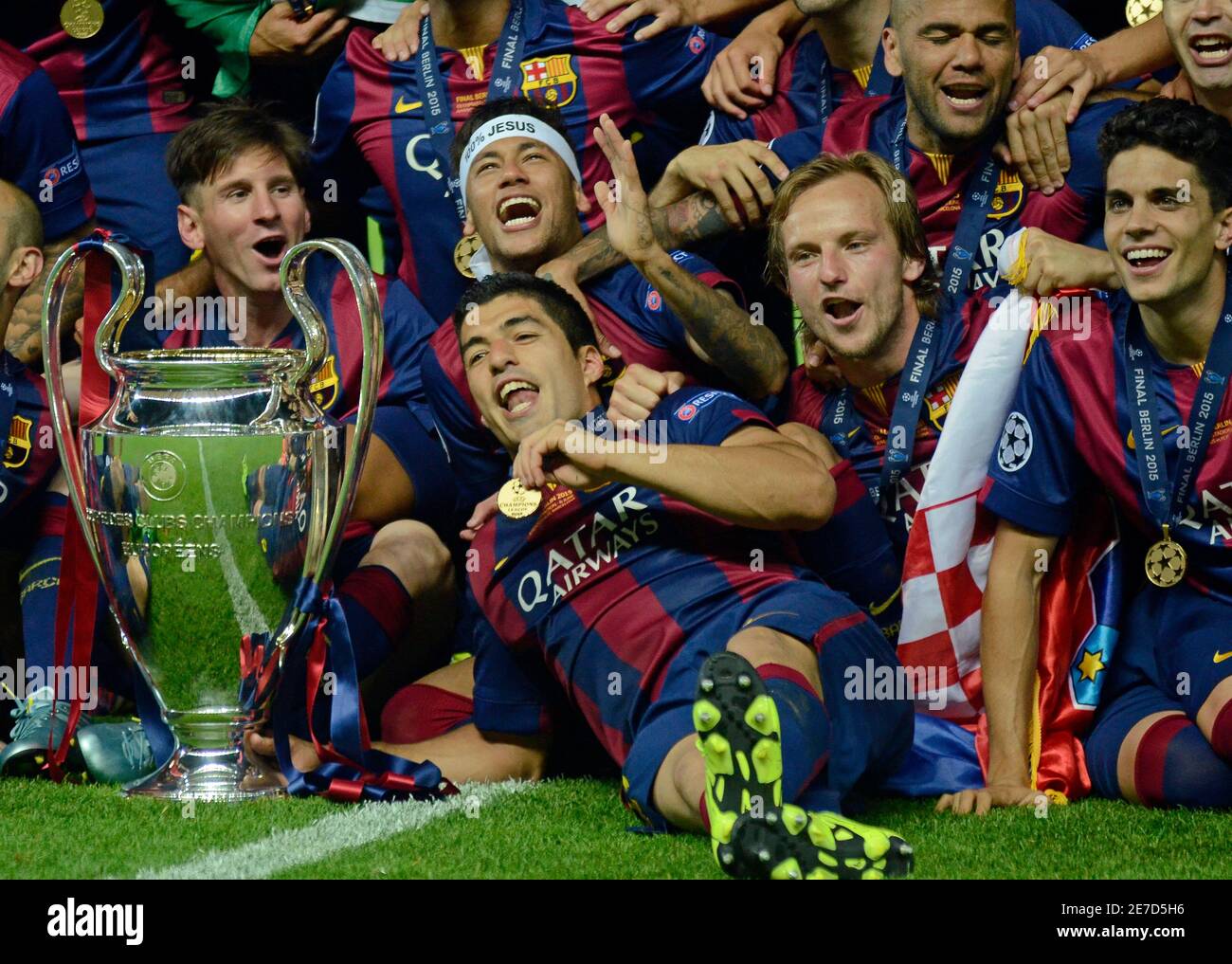 berlin-deutschland-6-juni-2015-lionel-messi-luis-suarez-und