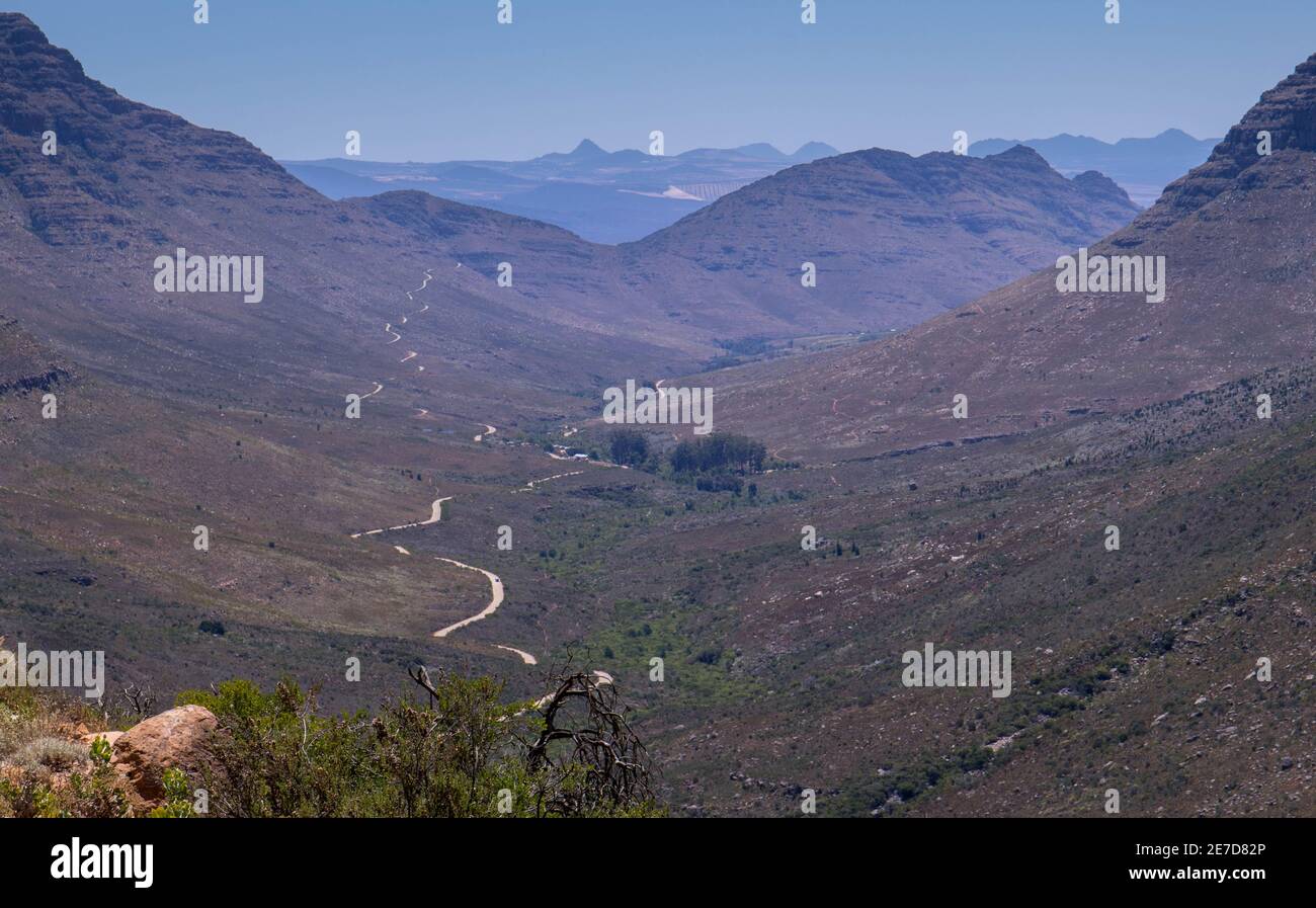 Der Uitkyk Pass ist ein Aussichtspunkt auf dem Cederberg Im westlichen Kap von Südafrika Stockfoto