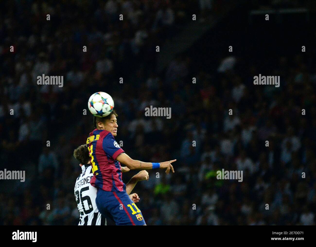 BERLIN, DEUTSCHLAND - 6. JUNI 2015: Neymar während des UEFA Champions League Finales 2014/15 zwischen Juventus Torino und FC Barcelona im Olympiastadion. Stockfoto