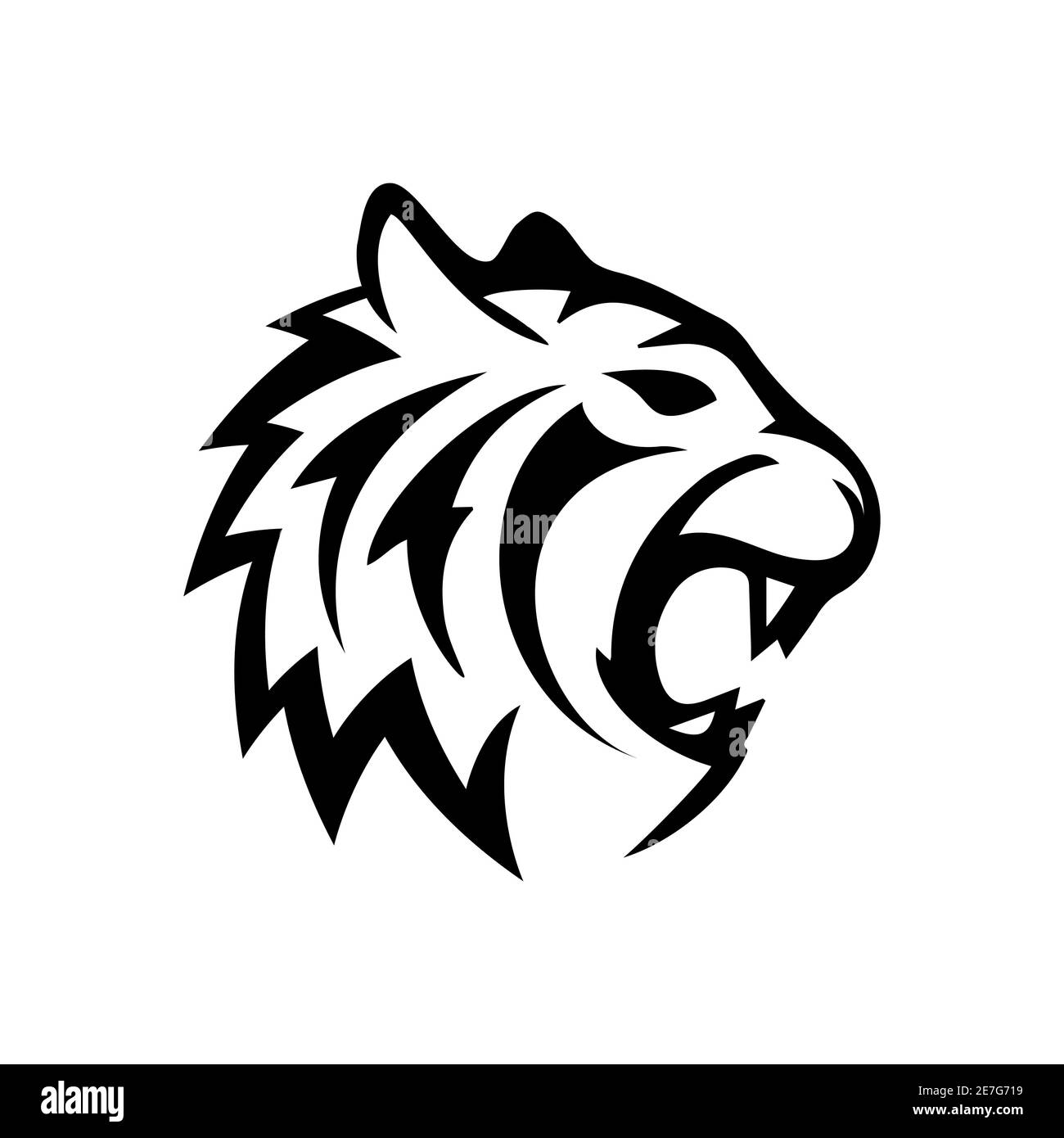 Beliebte moderne kreative Tiger Kopf Logo Vektor Symbol Firma Symbol Design-Illustration Stock Vektor