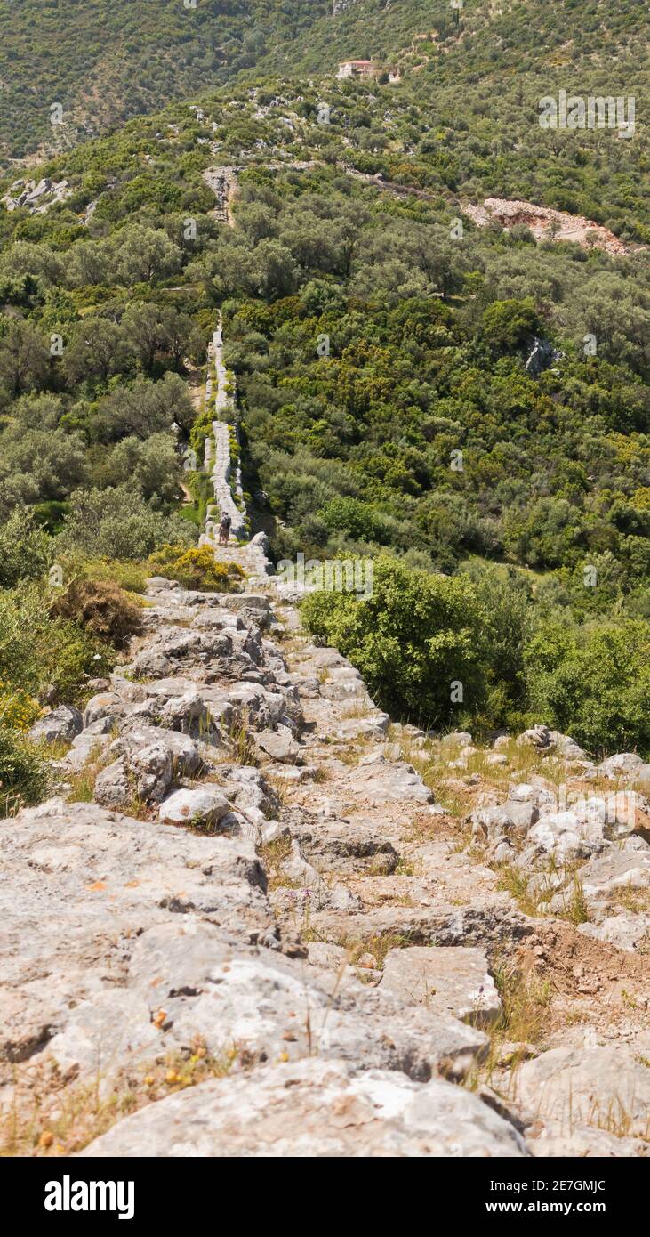 Archäologische Überreste eines alten Aquadukts in der Nähe des antiken Patara, Türkei Stockfoto