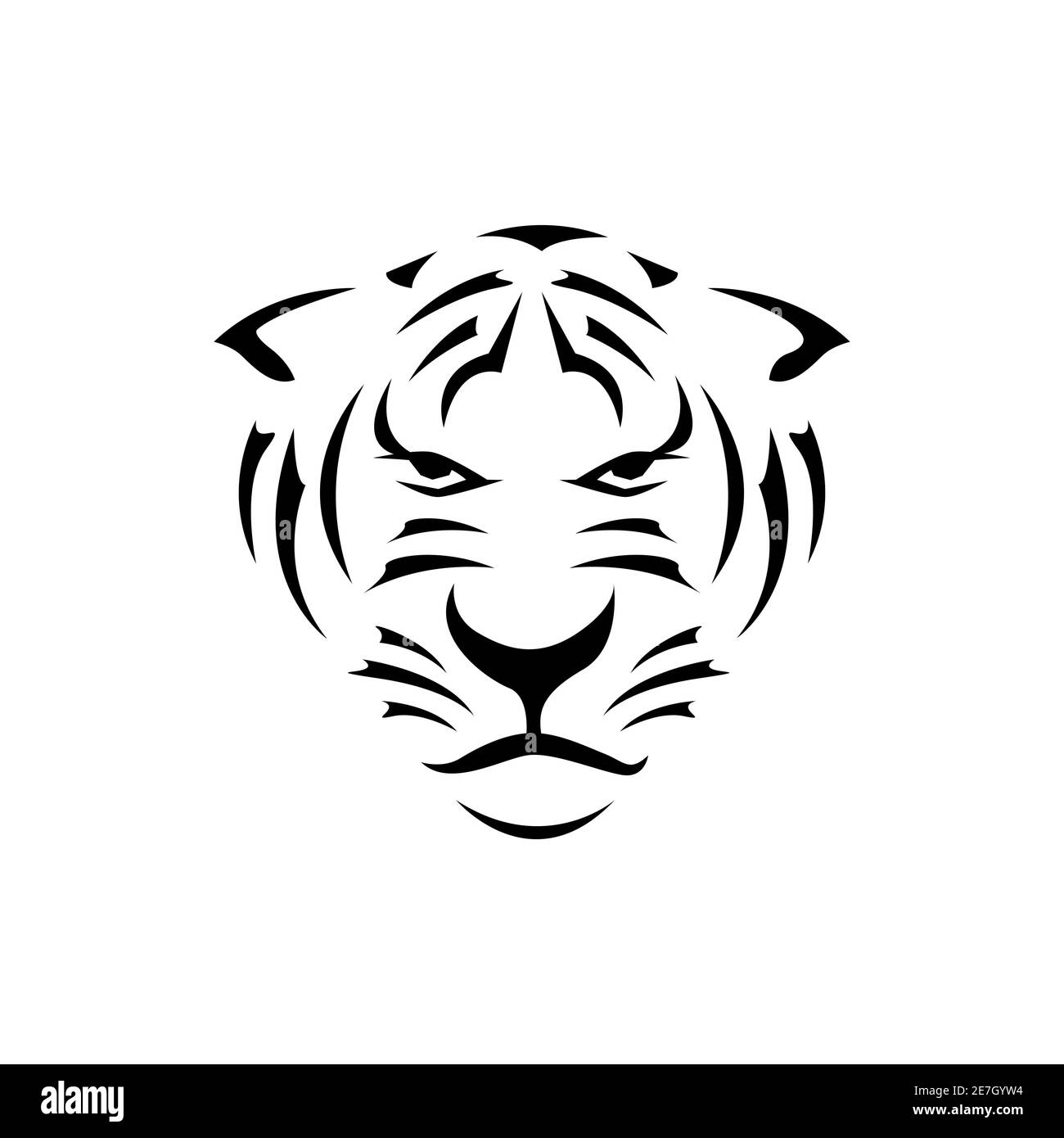 Große moderne kreative Tiger Kopf Logo Vektor Symbol Firma Symbol Design-Illustration Stock Vektor