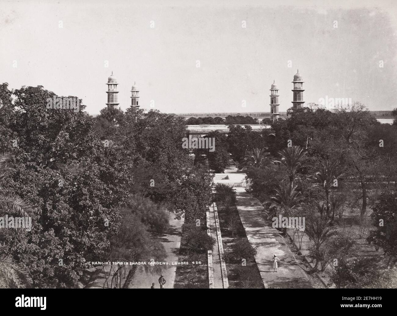 Vintage 19. Jahrhundert Foto: Das Grab von Jahangir ist ein Mausoleum aus dem 17. Jahrhundert, Lahore, Indien, jetzt Pakistan. Samuel Bourne Foto. Stockfoto