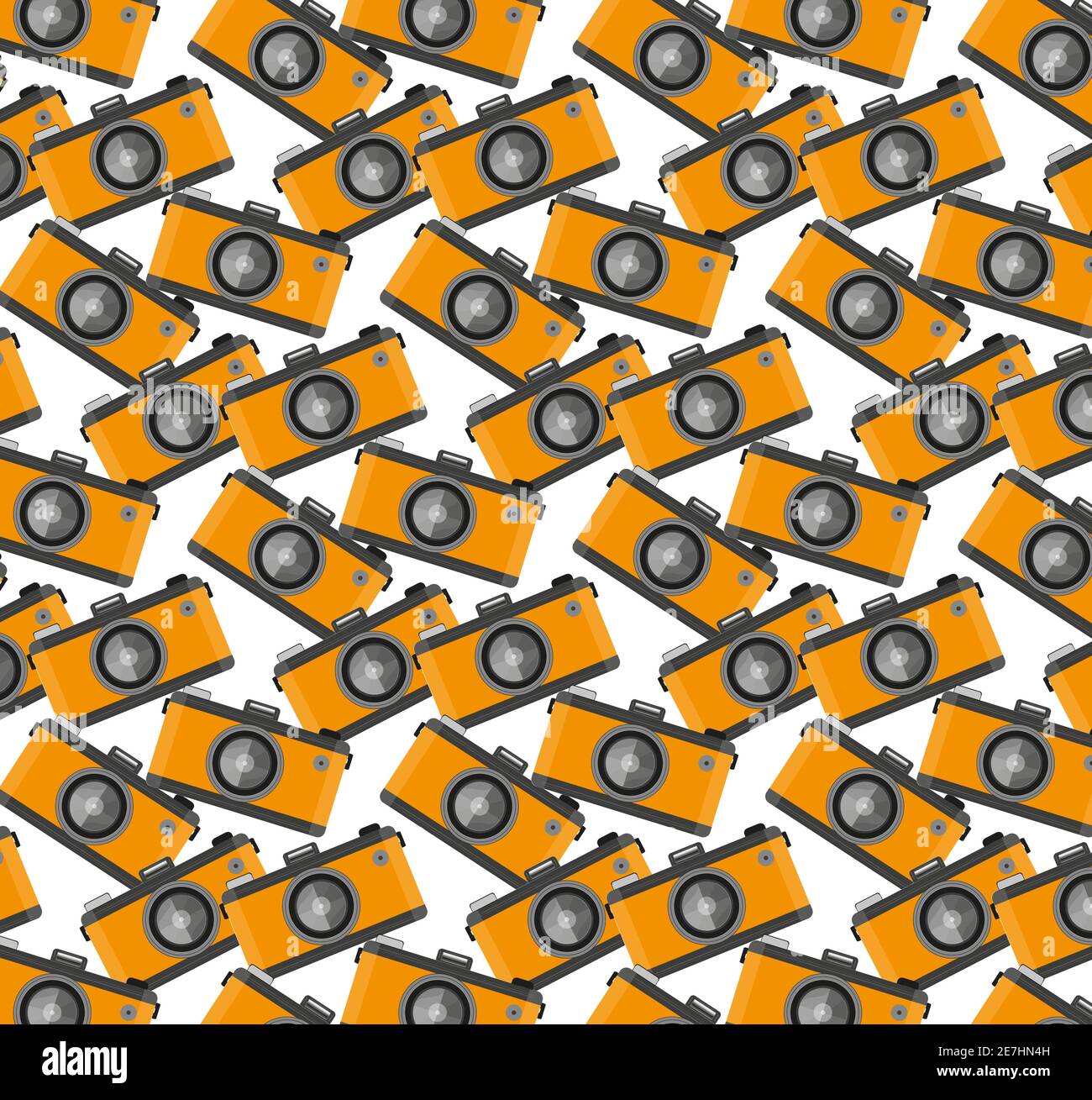 Nahtlos wiederholendes Retro-Kamera-Vektormuster Stock Vektor