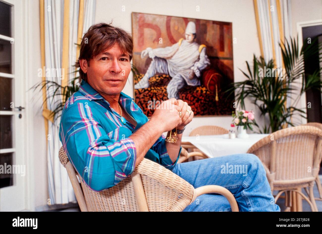 AALSMEER, NIEDERLANDE - 23. MAI 1992: Sänger/Songwriter und Country- und Western-Künstler John Denver. Stockfoto