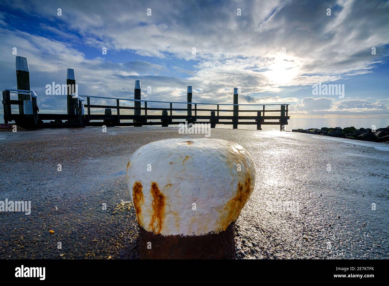 Details aus dem Hafen von oudeschild auf der Insel texel, Niederlande Stockfoto