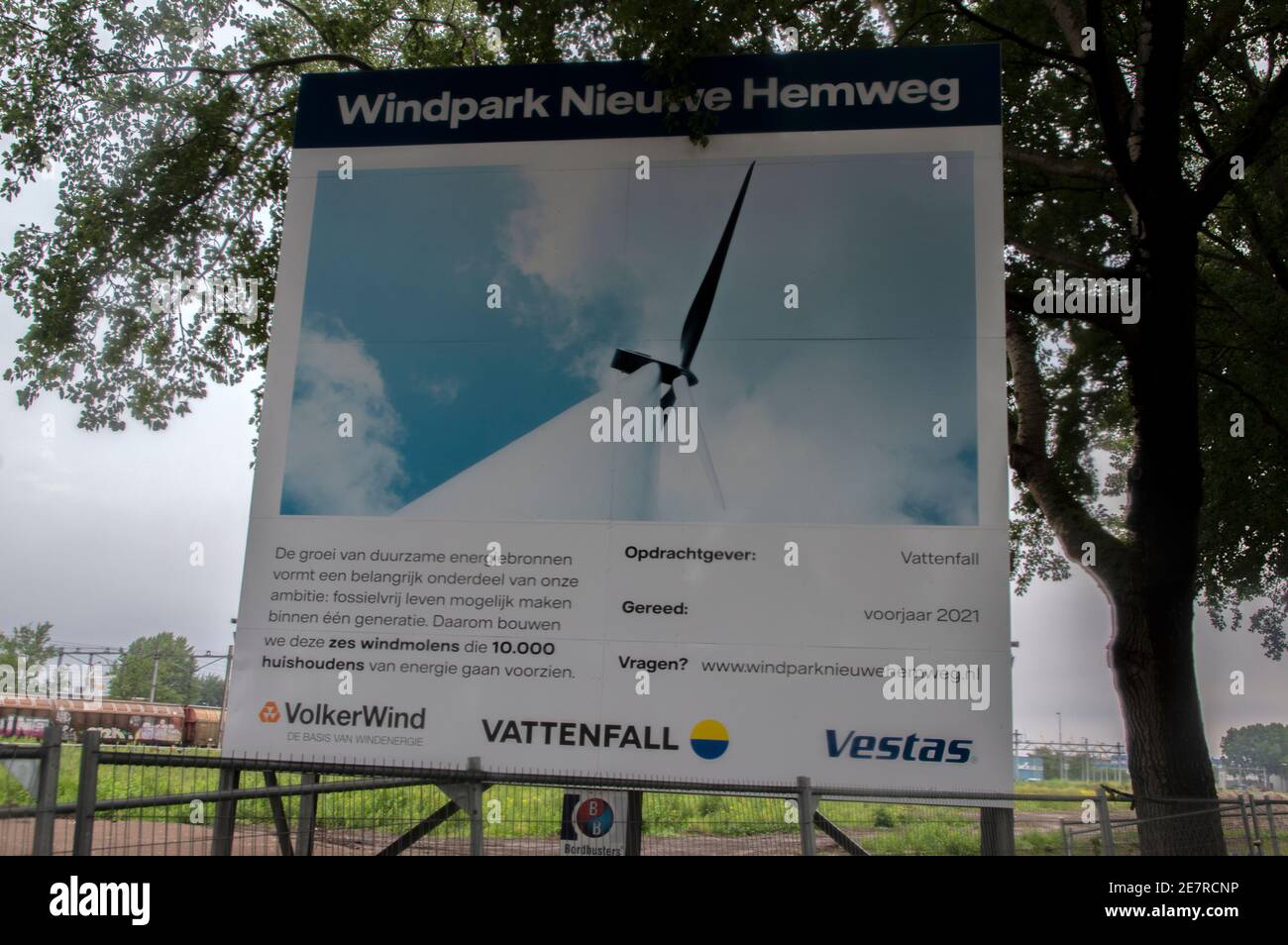 Plakat Windpark Nieuwe Hemweg In Amsterdam Niederlande 27-6-2020 Stockfoto