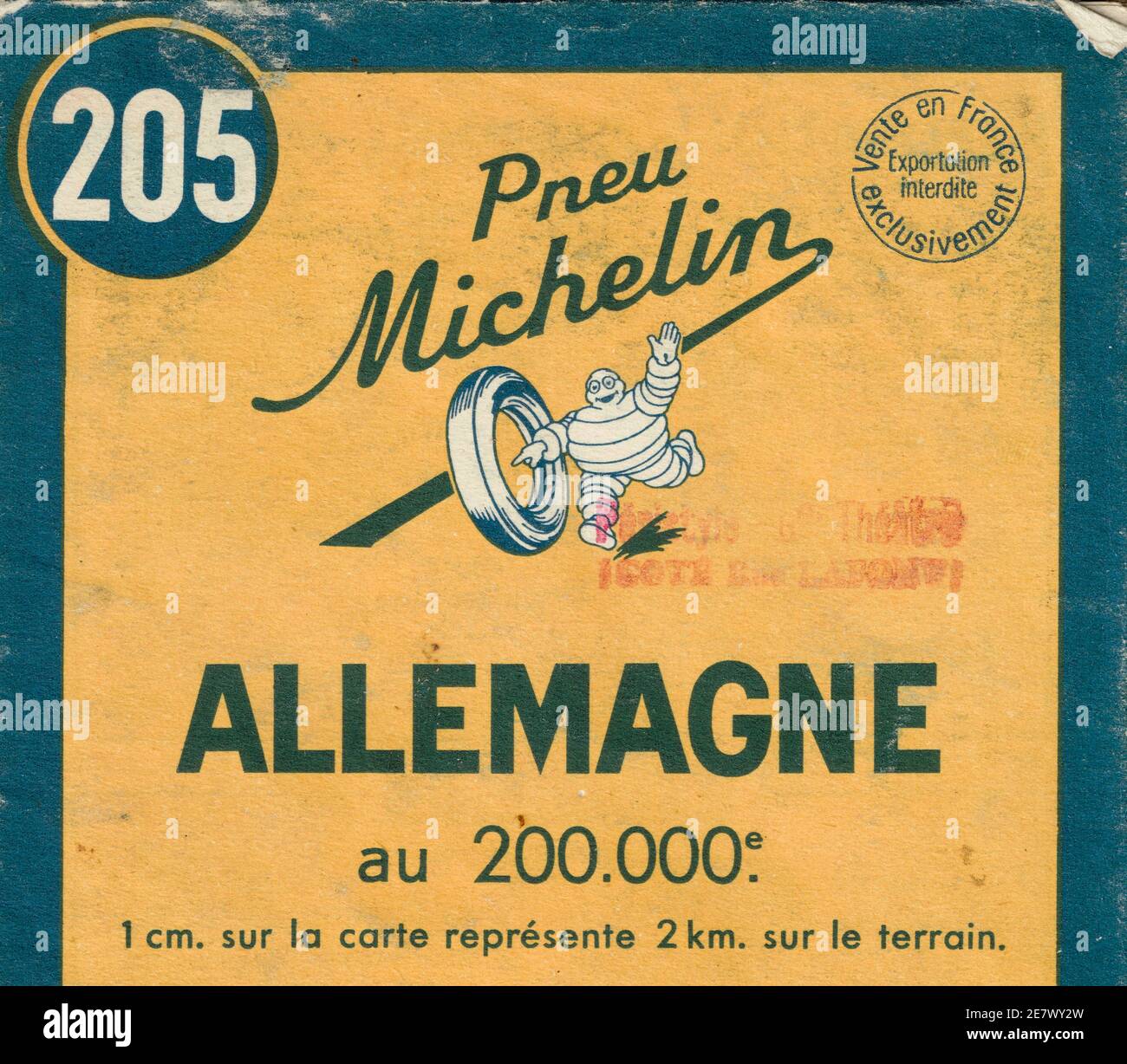 Roeds of Germany, Michelin Maps, Detail, Frankreich, 40er Jahre Stockfoto