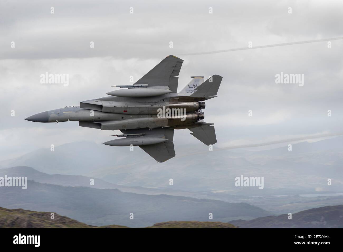 Single Seat F15 durch walisischen vally Stockfoto