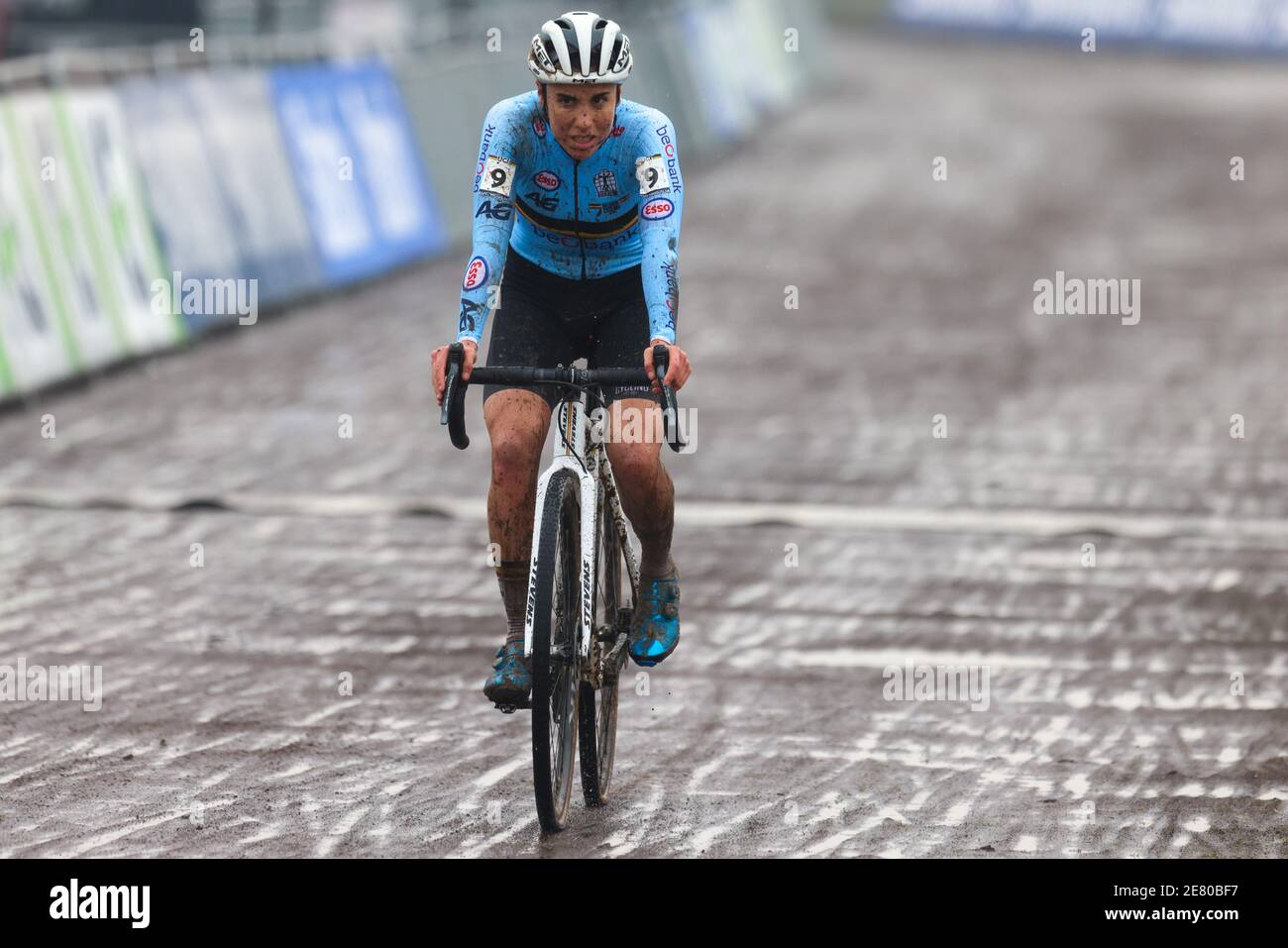 Sanne Cant aus Belgien während der UCI Cyclo-Cross Weltmeisterschaft 2021, Women Elite, am 30. Januar 2021 in Oostende, Belgien - Foto Fabien Boukla / DPPI / LiveMedia Stockfoto