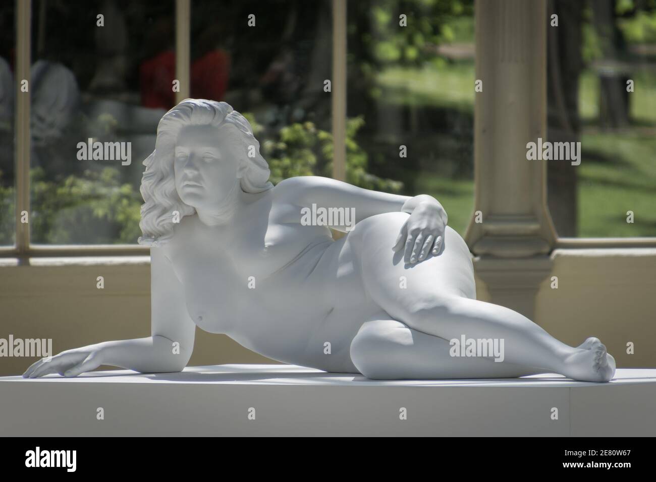 Madrid, die Hauptstadt Spanien, zeichnet sich durch elegante Boulevards und große, gepflegte Parkanlagen wie den Retiro-Park aus. Stockfoto