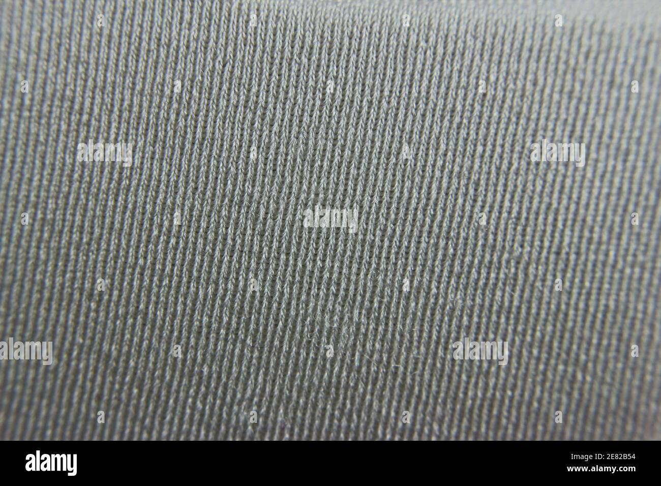 Graue Wolle Textil-Textur, Horizontale Makro Detail Nahaufnahme Stockfoto