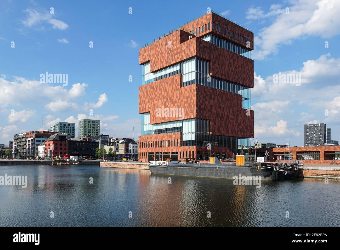 Museum aan de Stroom, MAS, Museum im Stadtteil Eilandje von Antwerpen, Belgien Stockfoto
