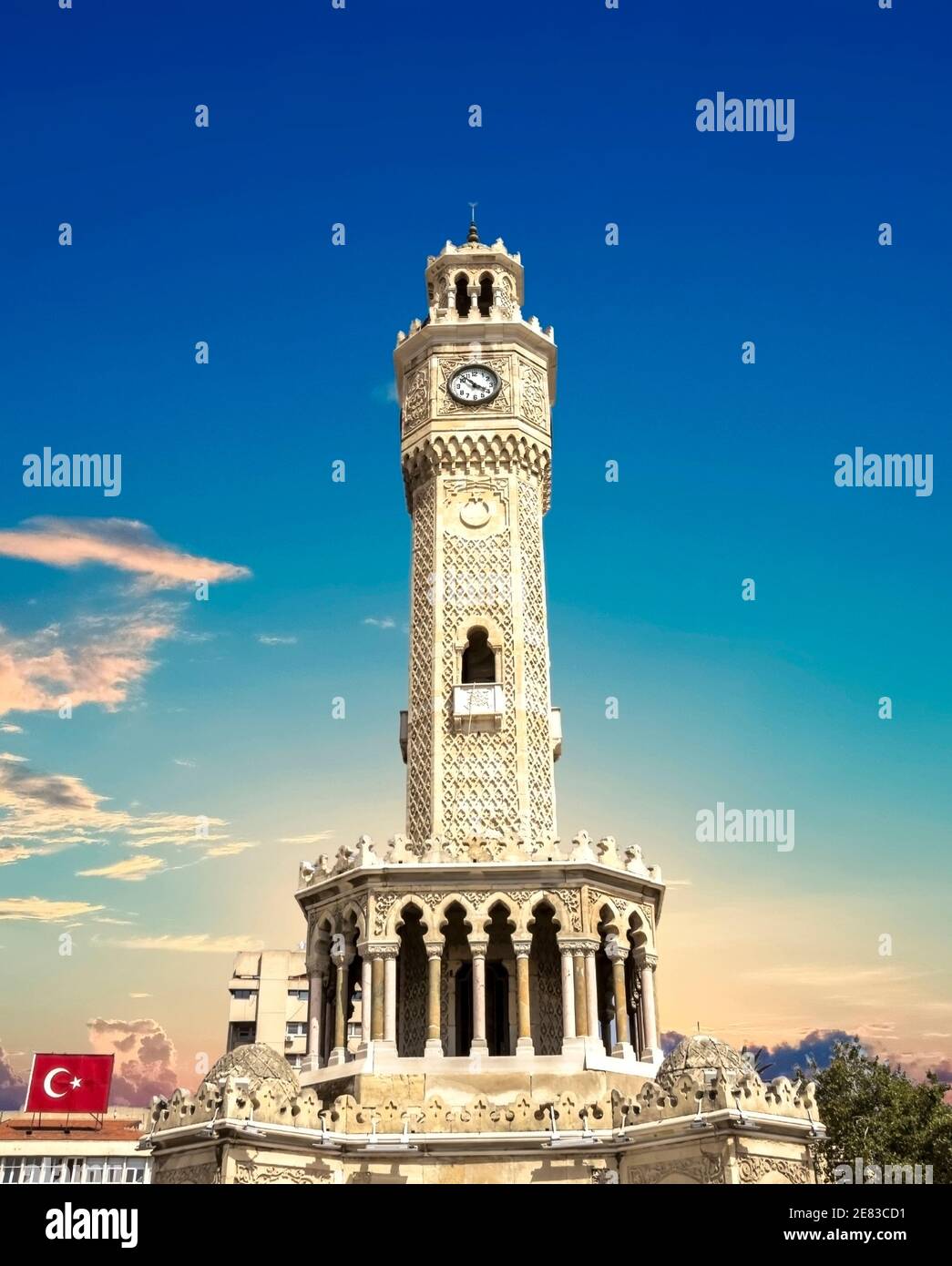 Historischer Izmir Uhrturm Stockfoto