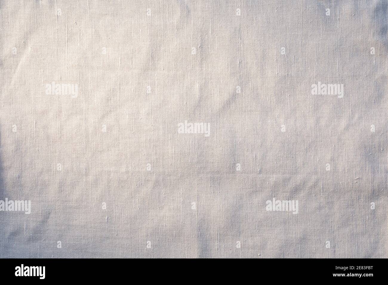 Textur aus grauer Leinenserviette Stockfoto