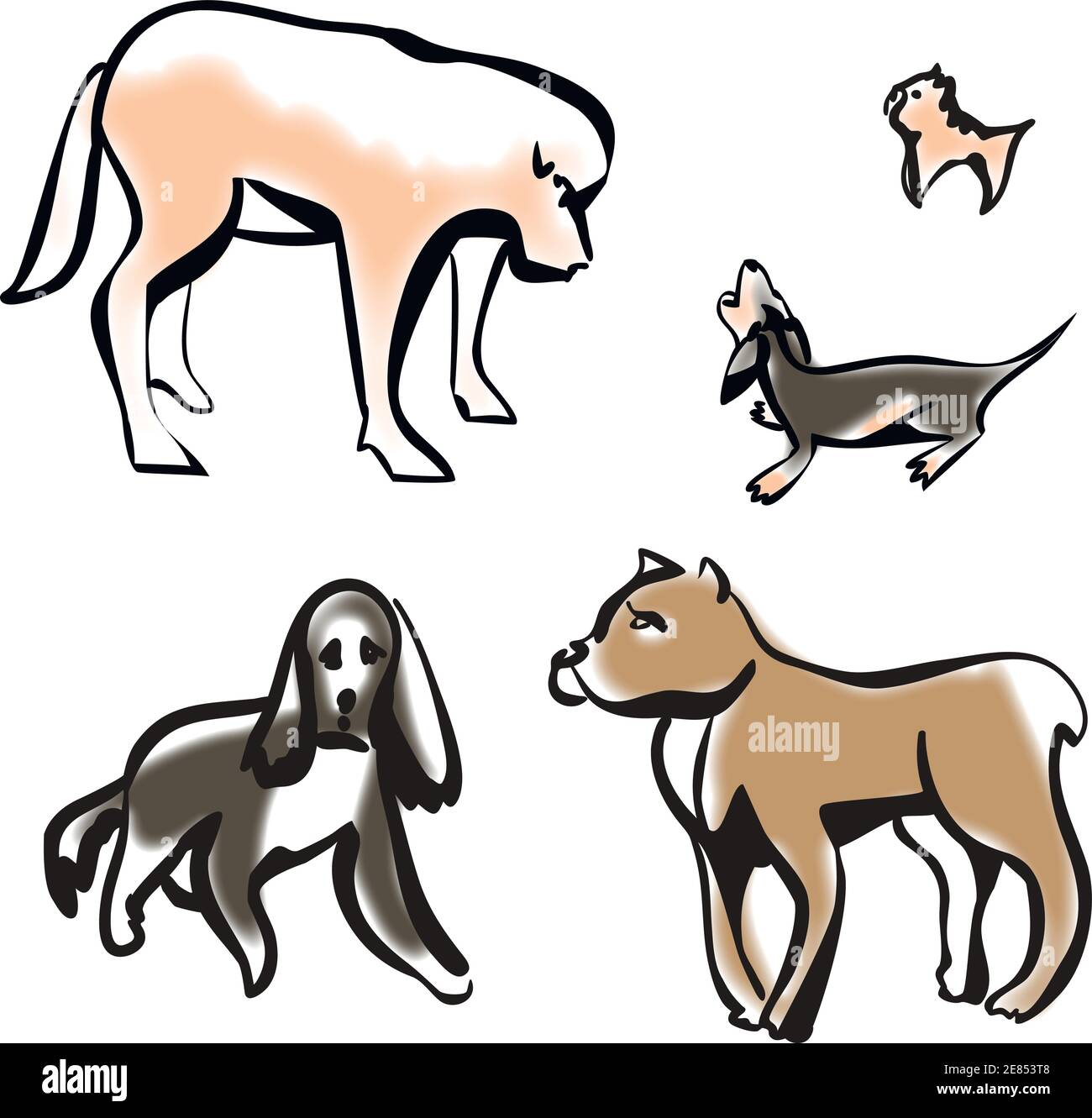 Set mit Hundemoden Stock Vektor