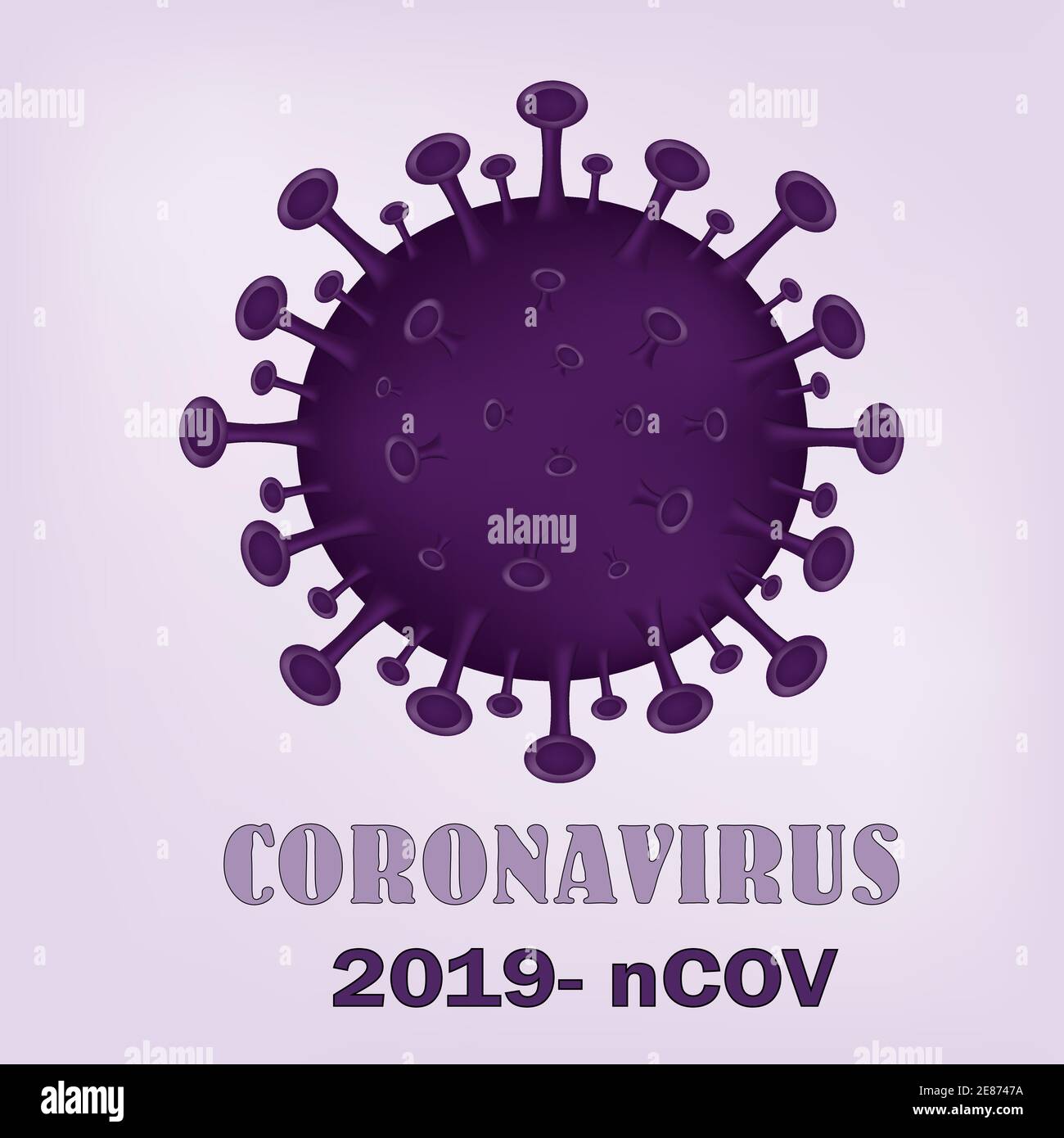 Purple bacterium pneumoniae Mikrobe unter dem Mikroskop während eines Coronavirus Pandemie Stock Vektor
