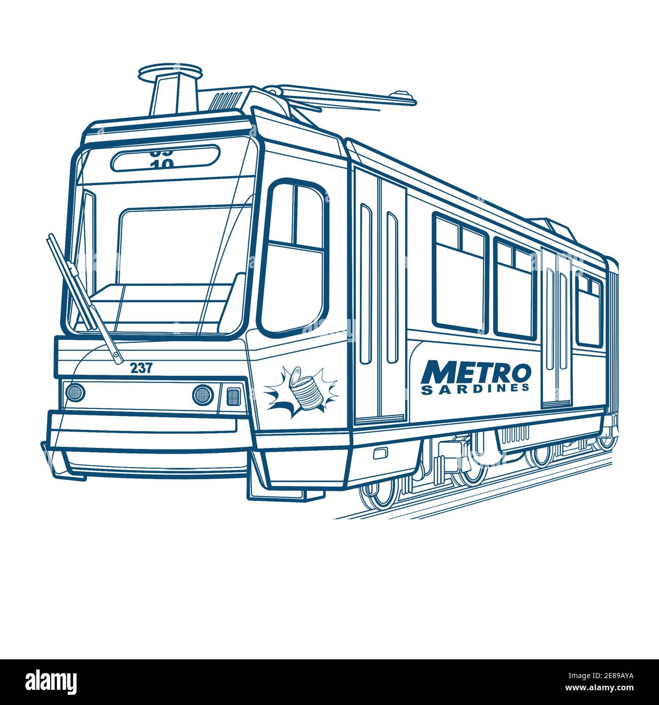 Vector Clipart Philippine Transport MRT Zug Transport Stockfoto