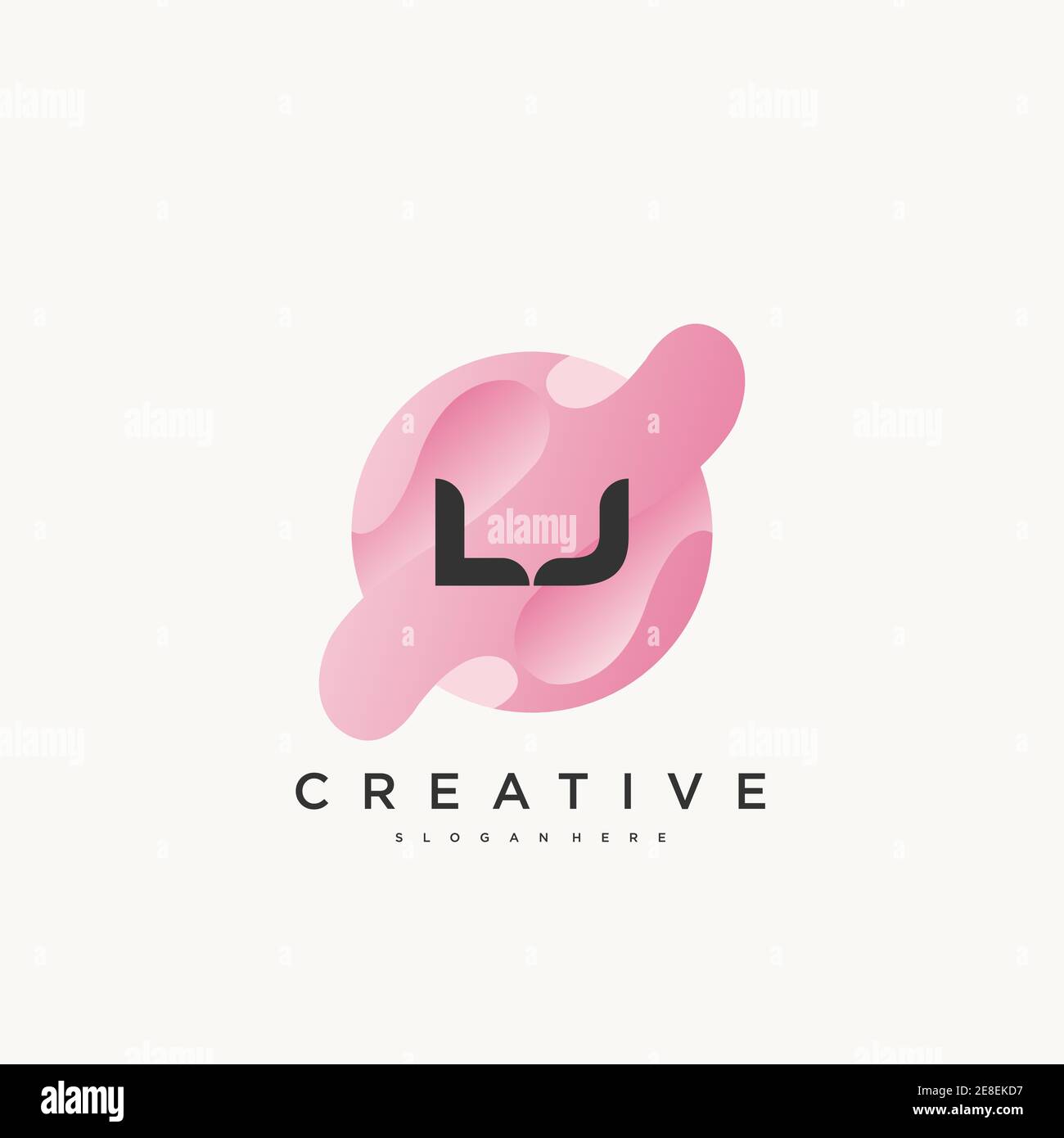 LJ Initial Letter buntes Logo Symbol Design Vorlage Elemente Vektor Kunst Stock Vektor