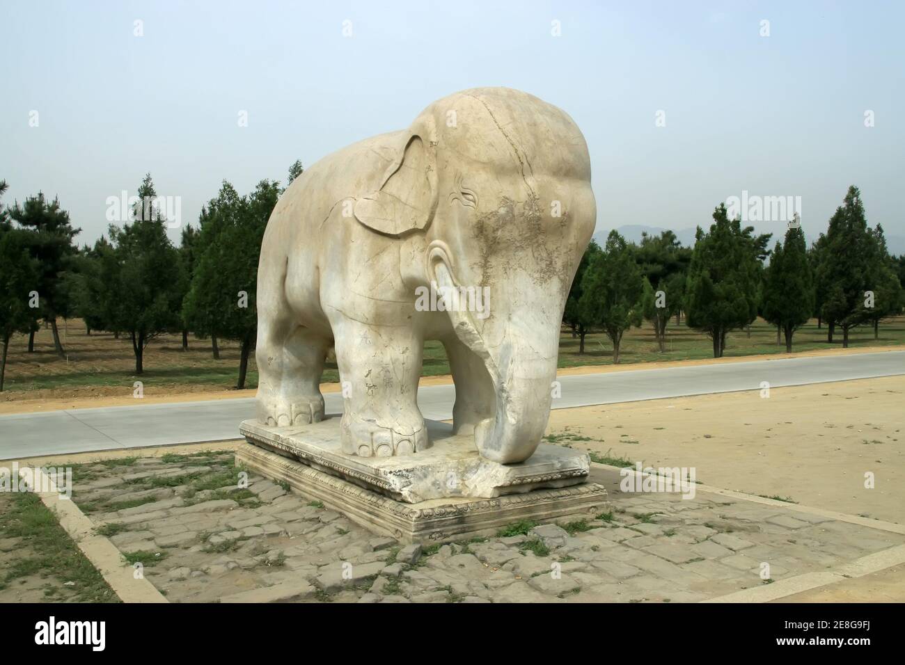 Chinesische antike Architektur, Landschaft, Nahaufnahme von Bilder, östlichen Qing-Gräber, Alcudia County, Hebei, China. Stockfoto