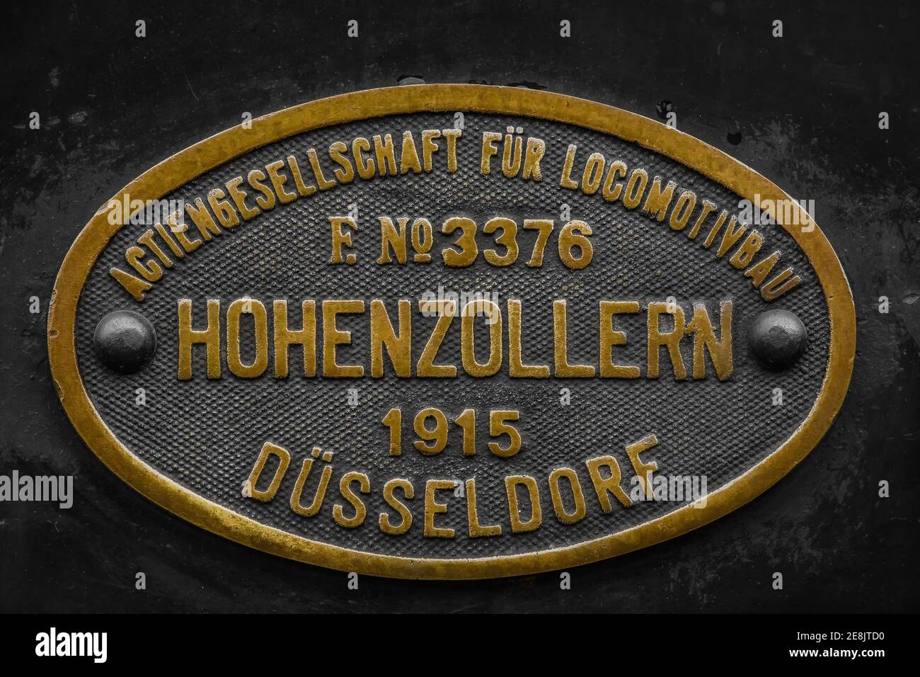 Altes Schild Lokomotivbau Hohenzollern, Bahnbetriebswerk, Lost Place, Dahlhausen, Nordrhein-Westfalen, Deutschland Stockfoto