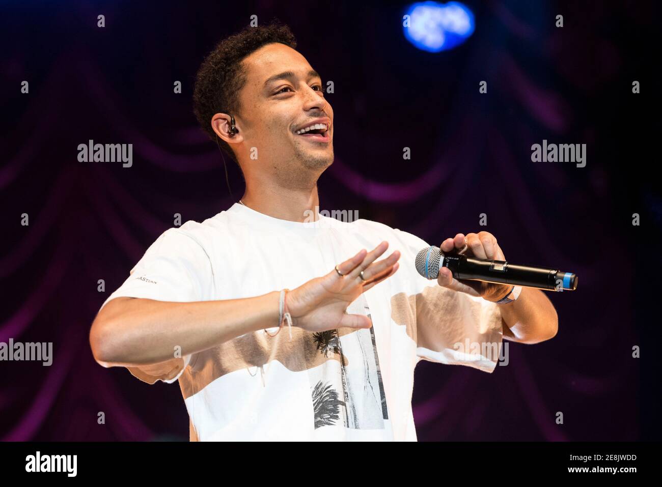 Loyle Carner tritt Jorja Smith als Teil der Summer Series im Somerset House - London auf. Bilddatum: Freitag, 13. Juli 2018. Bildnachweis sollte lauten: David Jensen/EMPICS Entertainment Stockfoto