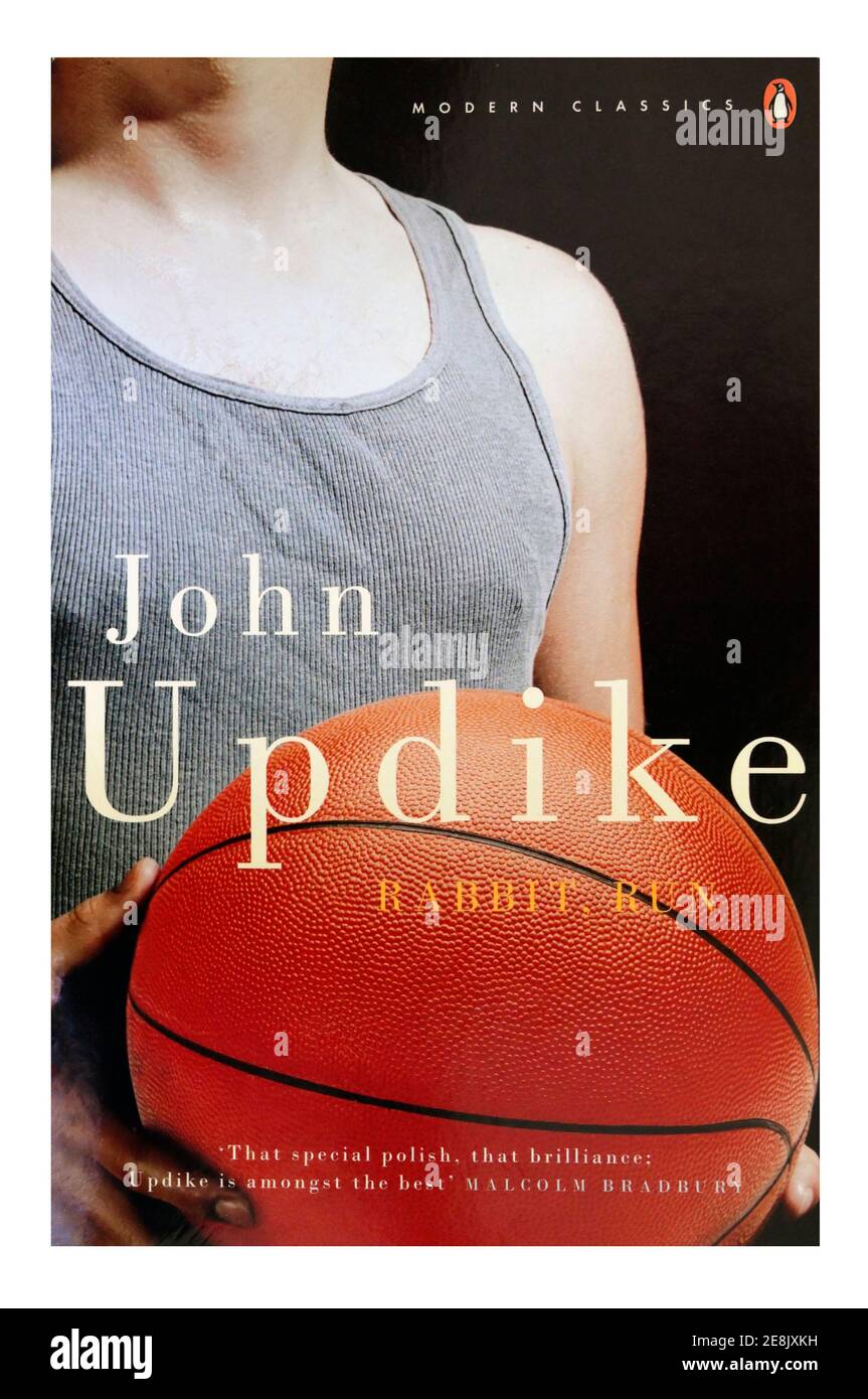 Buchcover 'Rabbit, run' von John Updike. Stockfoto