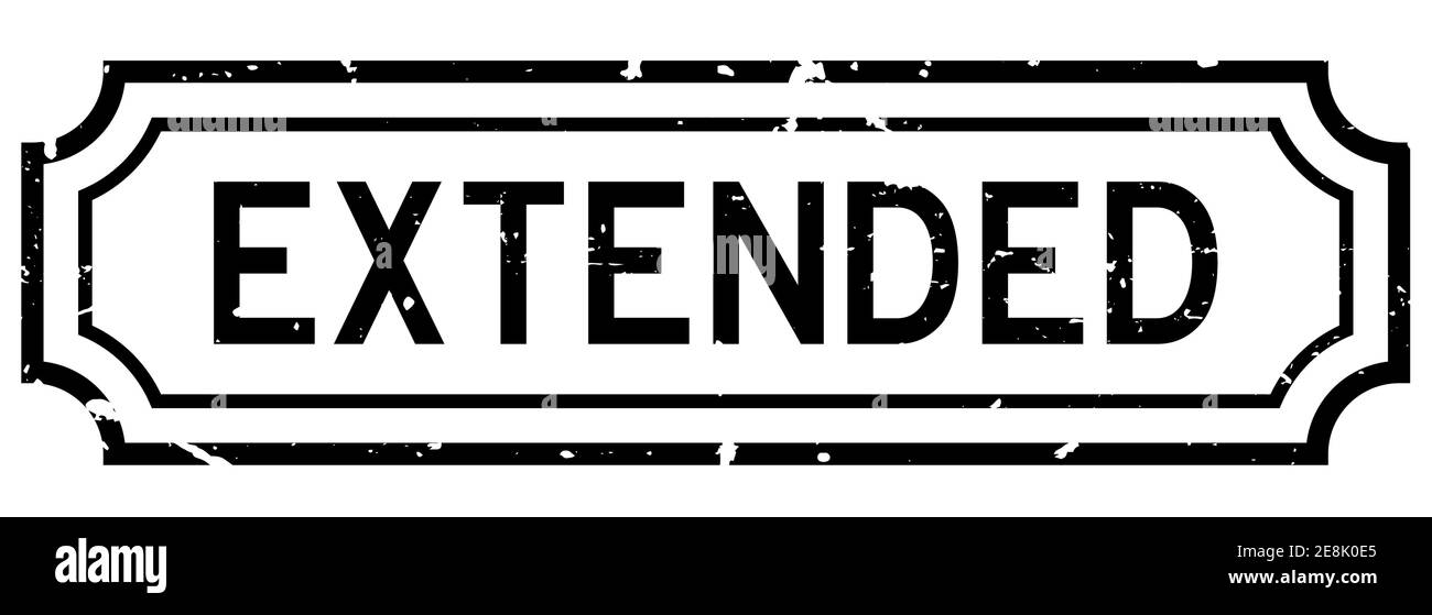 Grunge schwarz verlängert Wort Gummi Stempel auf weißem Hintergrund Stock Vektor