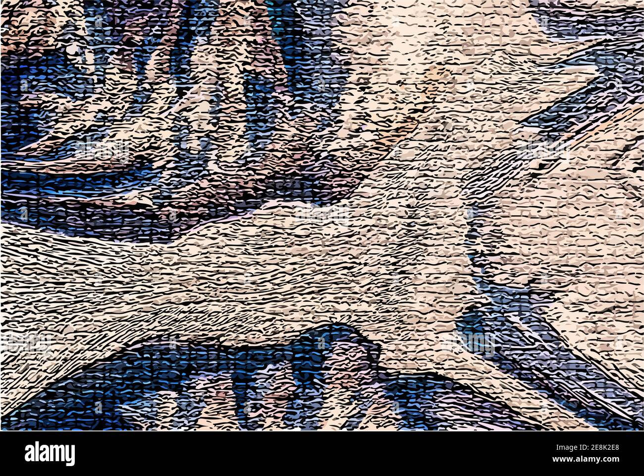 vektor-Muster an der Wand, alte Wandbild, Bildstücke Stock Vektor vektor-Muster an der Wand, alte Wandbild, Bildstücke Stock Vektor