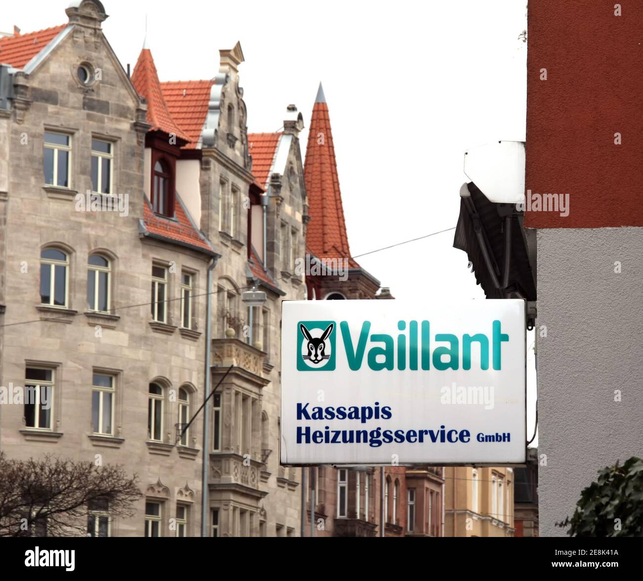 Nürnberg, Deutschland, : Service‘Vaillant HLK-Unternehmens, Vaillant ist Europas bekannteste Heizungsmarke und weit über Europa hinaus beliebt. Stockfoto