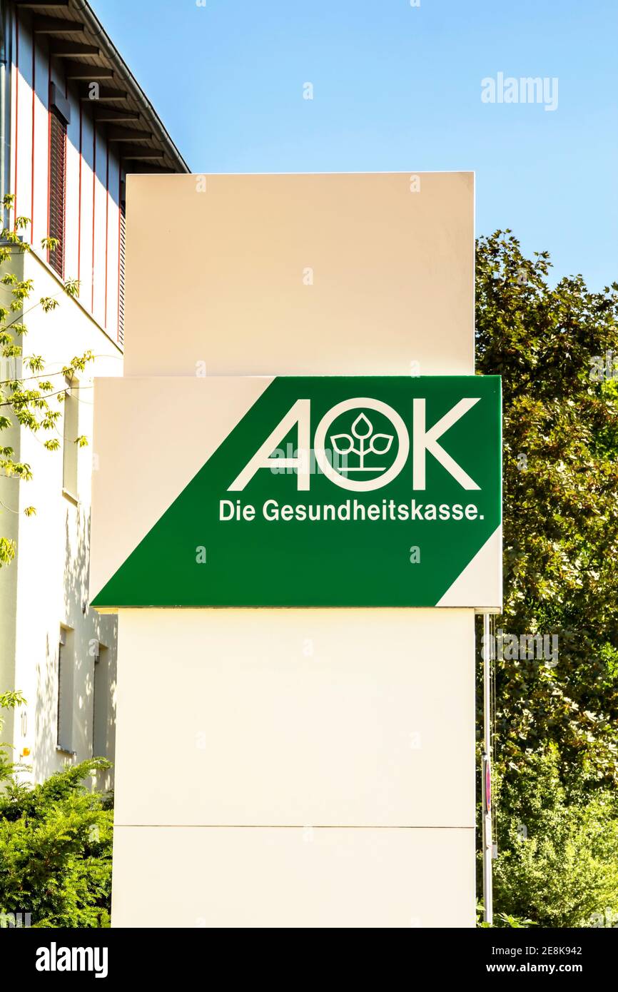 Zeichen Aok Krankenkasse Deutschland Stockfotografie Alamy