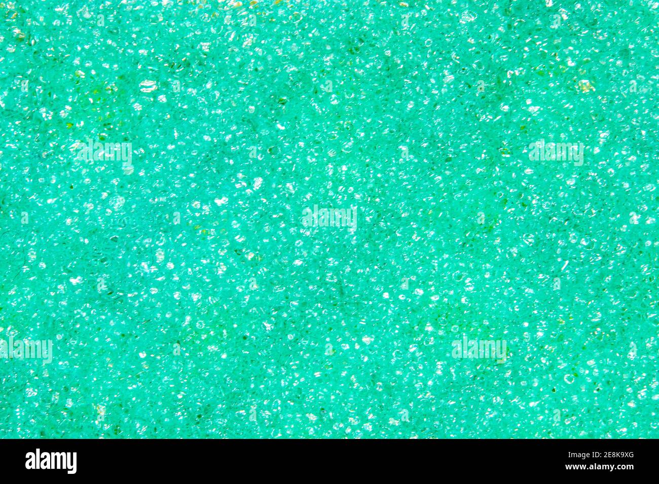 Bild Hintergrund Schnitt Textur Schaum Gummi türkis Stockfoto