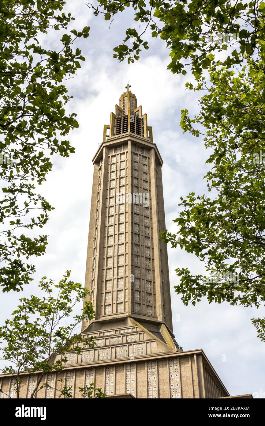 Le Havre, Frankreich : St. Joseph's Church in Le Havre in der Normandie, Frankreich. Stockfoto