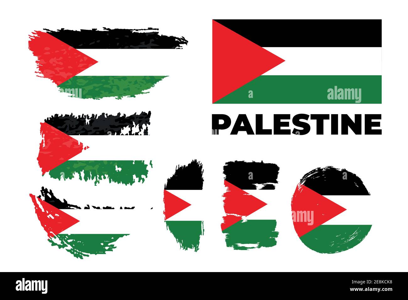 Palästina Flagge, Vector Illustration auf weißem Hintergrund Stock Vektor