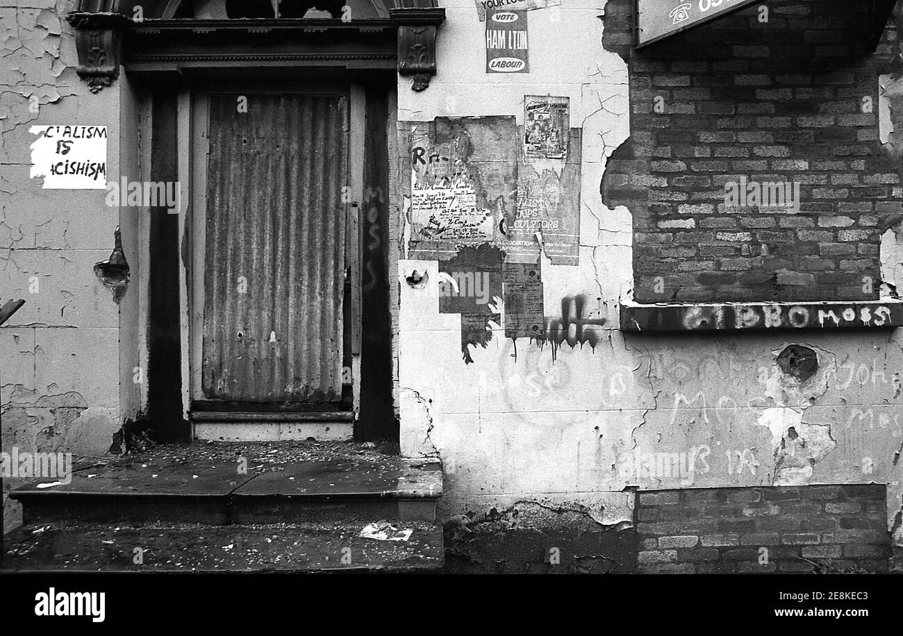 Das Innenstadtviertel von Toxteth Liverpool 8. Bilder für das Album Cover 4 der British Soul Band von 8 im Jahr 1977 Stockfoto