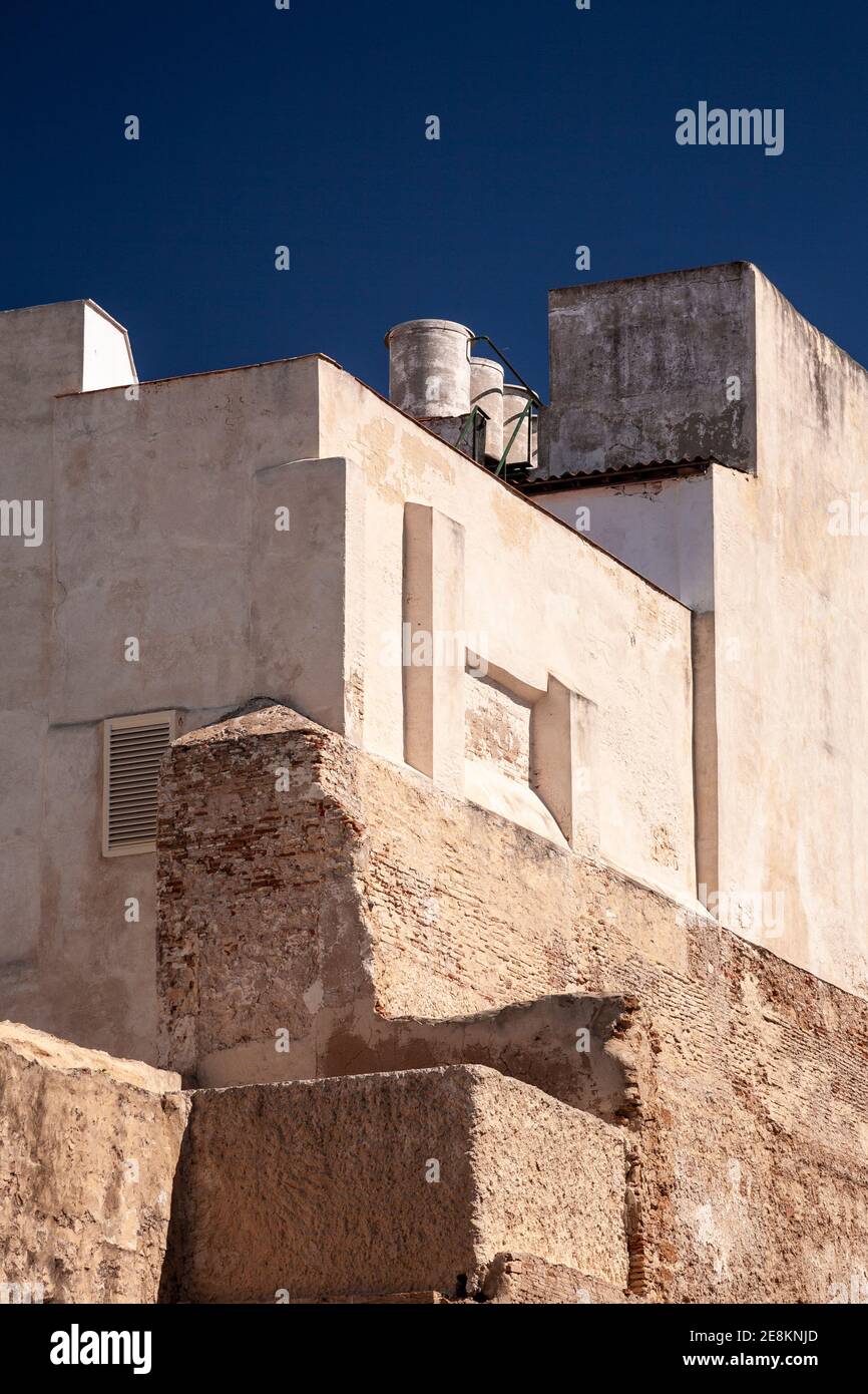 Weiß getünchte Gebäude, Cadiz, Spanien Stockfoto