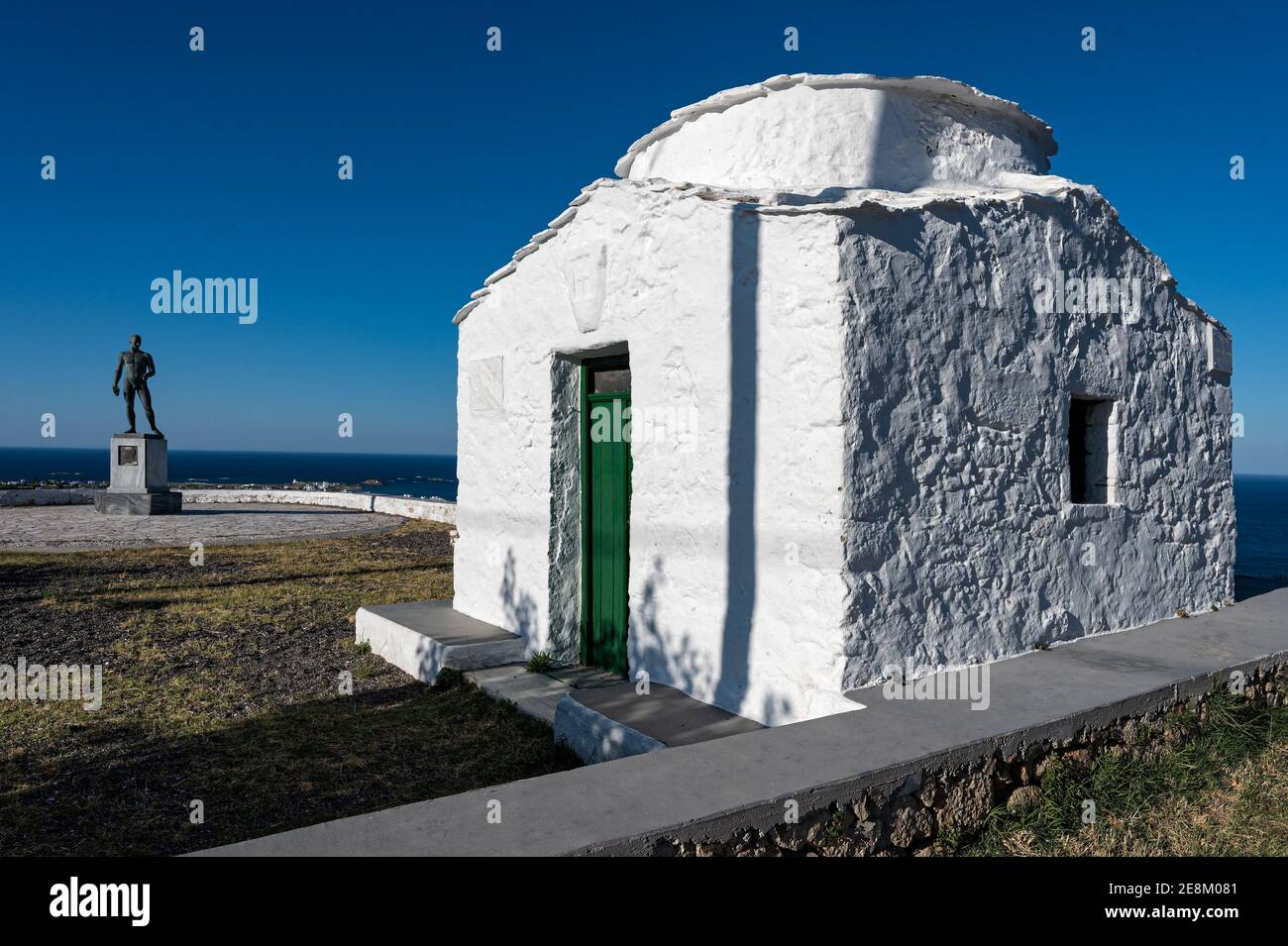 Die alte traditionelle Aghia Triada Kirche in Skyros Insel, Griechenland Stockfoto