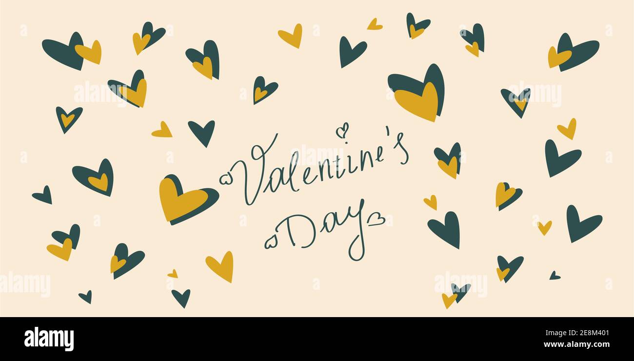 Frohes Valentinstag typografisches Poster. Vektorgrafik - Vektor. Stock Vektor