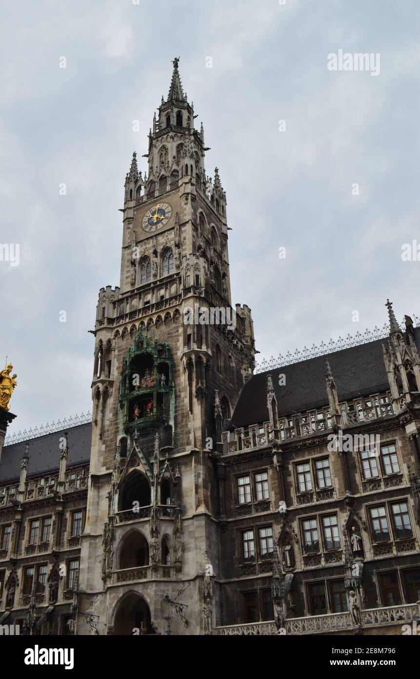 Außenansicht des Marienplatzes, München, Deutschland Stockfoto