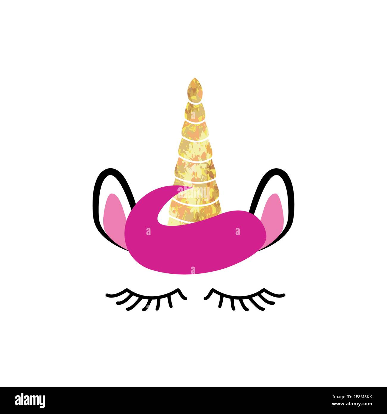 Einhornkopf Druckvorlage Stockfotos und -bilder Kaufen - Alamy